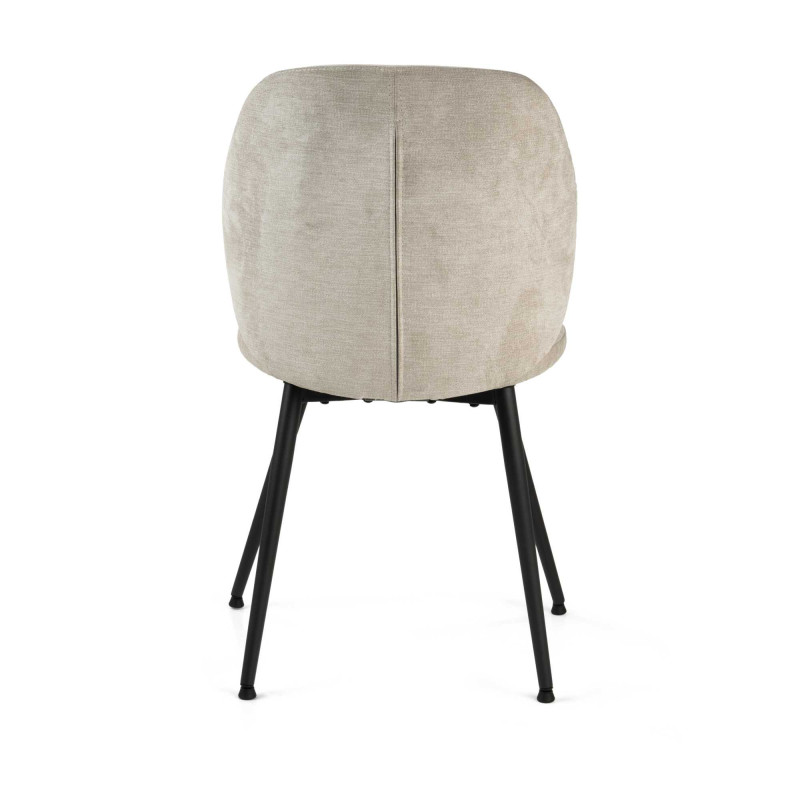 Sedia Glaede Tessuto Sabbia Struttura Metallo Cm 48x56h48,5/84,5