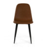 Sedia Malva Ecopelle Marrone Struttura Metallo Cm 44x54h46/86