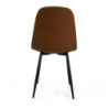 Sedia Malva Ecopelle Marrone Struttura Metallo Cm 44x54h46/86