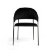 Poltrona Velluto Chloe Nero Struttura Nero Cm 59x51h49/83,5