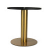 Base Tavolo Acciaio Tommy Oro Tondo Cm ø58/70h72