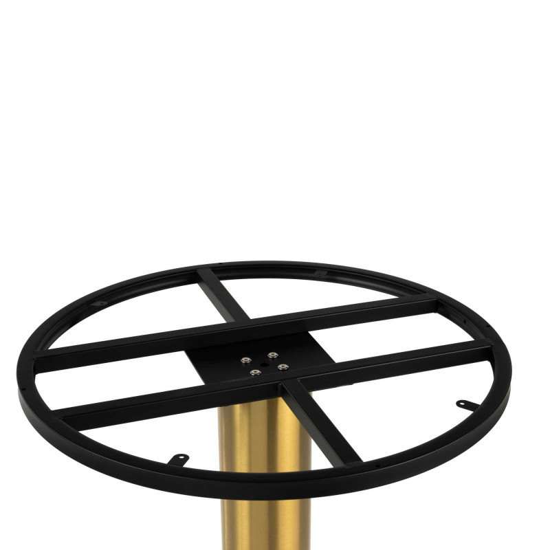 Base Tavolo Acciaio Tommy Oro Tondo Cm ø58/70h72