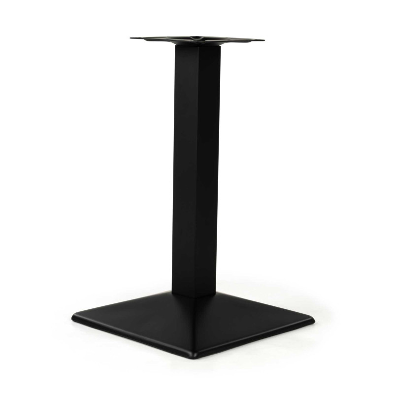 Base Tavolo Piramide Acciaio Nero Quadro Cm 45x45h72