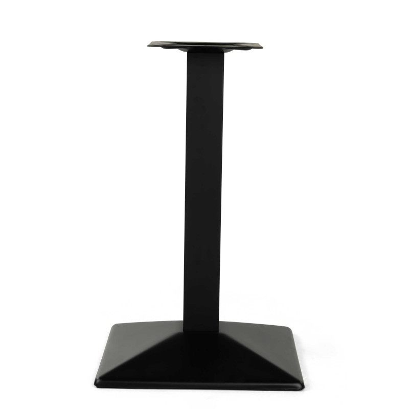 Base Tavolo Piramide Acciaio Nero Quadro Cm 45x45h72