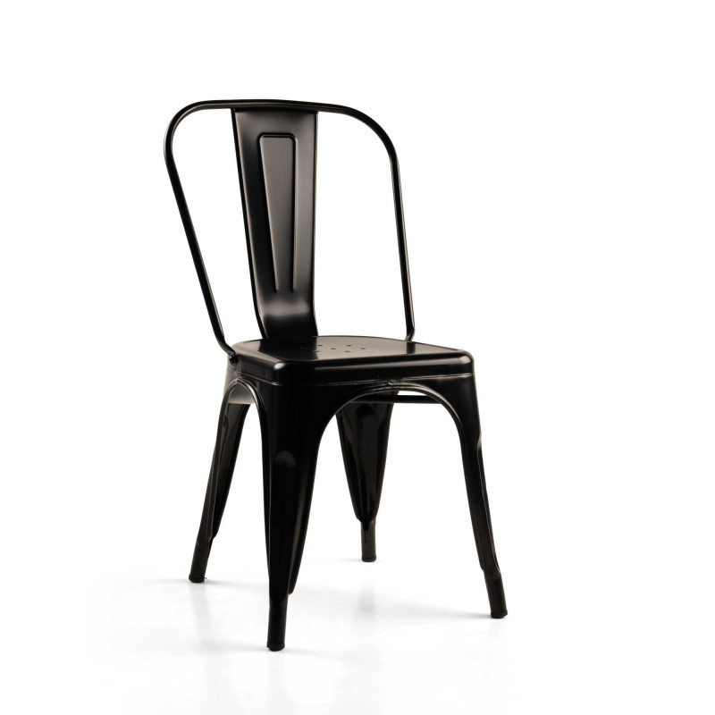 Sedia Ferro New Bristol Nero Cm 43x43h45/84