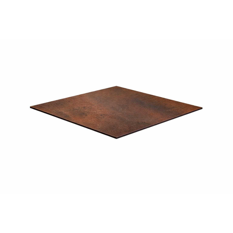 Top Tavolo Hpl Corten Quadro Cm 59x59x1