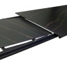 Tavolo metallo allungabile Rogers top pietra 160-220x90x75 cm