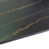 Tavolo metallo allungabile Rogers top pietra 160-220x90x75 cm