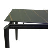 Tavolo metallo allungabile Rogers top pietra 160-220x90x75 cm