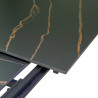 Tavolo metallo allungabile Rogers top pietra 160-220x90x75 cm