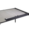 Tavolo metallo allungabile Rogers top pietra 160-220x90x75 cm