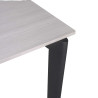 Tavolo metallo allungabile Rogers top pietra 160-220x90x75 cm