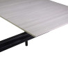 Tavolo metallo allungabile Rogers top pietra 160-220x90x75 cm