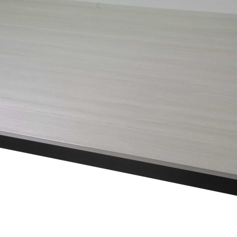 Tavolo metallo allungabile Rogers top pietra 160-220x90x75 cm