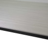 Tavolo metallo allungabile Rogers top pietra 160-220x90x75 cm
