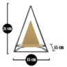 Piramide Gold Con Ferro cm 15x15x21