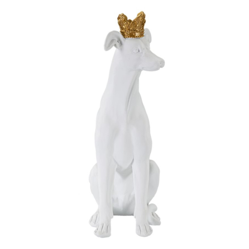 Cane Con Corona Bianco cm 20x12,5x33