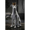 Cane Con Corona Bianco cm 20x12,5x33