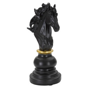 Zoom Cavallo Nero E Oro cm 14x11x27