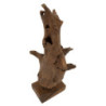 Scultura Akar In Teak Riciclato cm 23x27x64 (pezzi Unici - Non Ripiani In Serie)