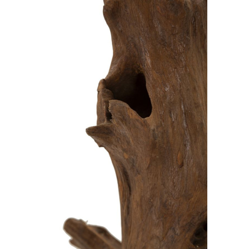 Scultura Akar In Teak Riciclato cm 23x27x64 (pezzi Unici - Non Ripiani In Serie)