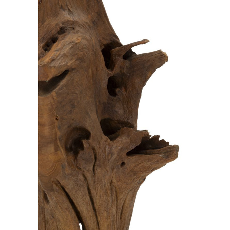Scultura Akar In Teak Riciclato cm 23x27x64 (pezzi Unici - Non Ripiani In Serie)