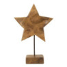 Scultura Stella In Teak Riciclato cm 28x12x42 (pezzi Unici - Non Ripiani In Serie)