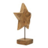 Scultura Stella In Teak Riciclato cm 28x12x42 (pezzi Unici - Non Ripiani In Serie)