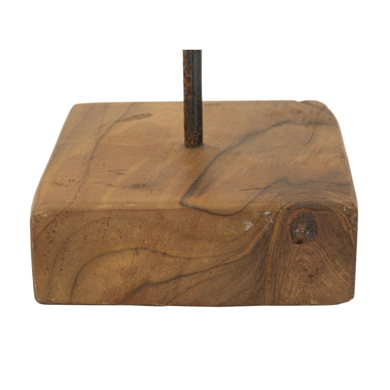 Scultura Stella In Teak Riciclato cm 28x12x42 (pezzi Unici - Non Ripiani In Serie)
