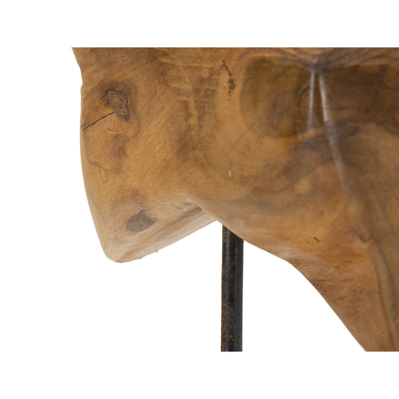 Scultura Stella In Teak Riciclato cm 28x12x42 (pezzi Unici - Non Ripiani In Serie)