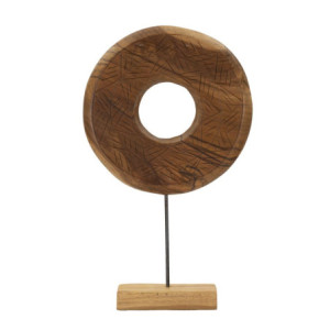 Scultura Dorat In Teak Riciclato cm 35x10x58 (pezzi Unici - Non Ripiani In Serie)