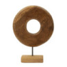 Scultura Dorat In Teak Riciclato cm 28x10x38 (pezzi Unici - Non Ripiani In Serie)
