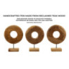 Scultura Dorat In Teak Riciclato cm 28x10x38 (pezzi Unici - Non Ripiani In Serie)