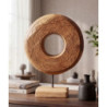 Scultura Dorat In Teak Riciclato cm 28x10x38 (pezzi Unici - Non Ripiani In Serie)
