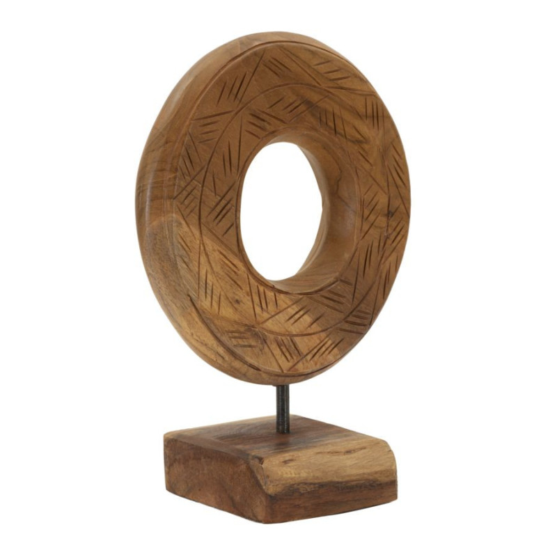Scultura Dorat In Teak Ric. cm 20x10x28 (pezzi Unici - Non Ripiani In Serie)