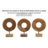 Scultura Dorat In Teak Ric. cm 20x10x28 (pezzi Unici - Non Ripiani In Serie)