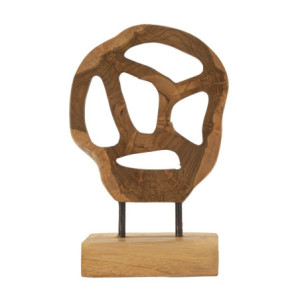 Scultura Lubang In Teak Riciclato cm 18x10x27 (pezzi Unici - Non Ripiani In Serie)