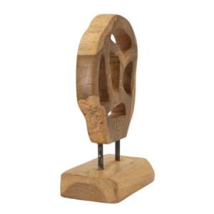 Zoom Scultura Lubang In Teak Riciclato cm 18x10x27 (pezzi Unici - Non Ripiani In Serie)