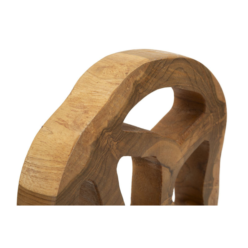 Scultura Lubang In Teak Riciclato cm 18x10x27 (pezzi Unici - Non Ripiani In Serie)