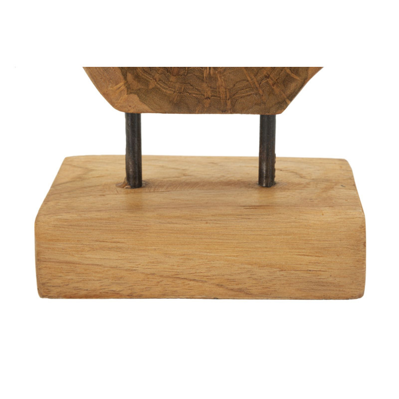 Scultura Lubang In Teak Riciclato cm 18x10x27 (pezzi Unici - Non Ripiani In Serie)