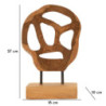 Scultura Lubang In Teak Riciclato cm 18x10x27 (pezzi Unici - Non Ripiani In Serie)