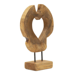 Zoom Scultura Hasi In Teak Riciclato cm 28x10x38 (pezzi Unici - Non Ripiani In Serie)