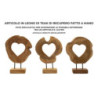 Scultura Hasi In Teak Riciclato cm 28x10x38 (pezzi Unici - Non Ripiani In Serie)