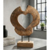 Scultura Hasi In Teak Riciclato cm 28x10x38 (pezzi Unici - Non Ripiani In Serie)