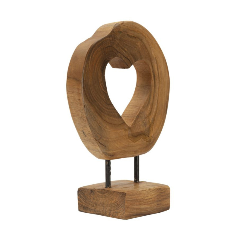 Scultura Hasi In Teak Ric. cm 20x10x28 (pezzi Unici - Non Ripiani In Serie)