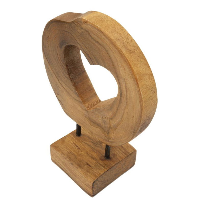 Scultura Hasi In Teak Ric. cm 20x10x28 (pezzi Unici - Non Ripiani In Serie)