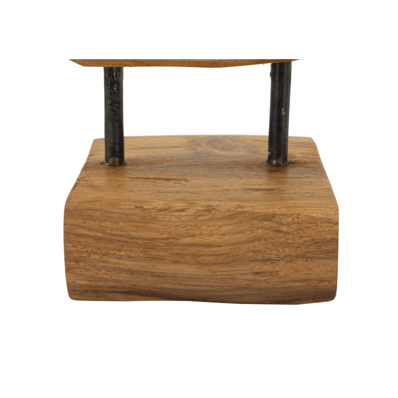 Scultura Hasi In Teak Ric. cm 20x10x28 (pezzi Unici - Non Ripiani In Serie)