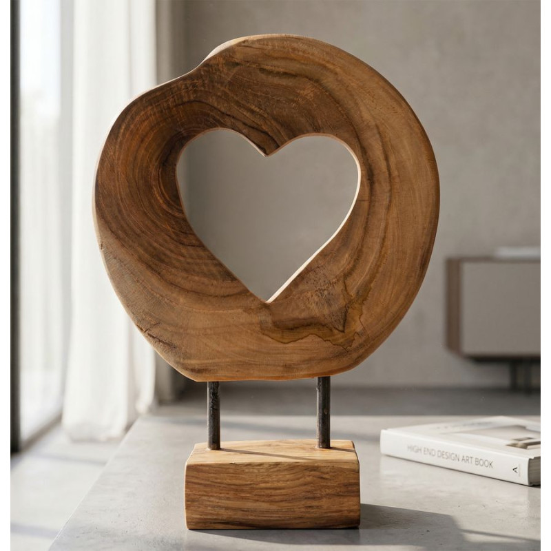 Scultura Hasi In Teak Ric. cm 20x10x28 (pezzi Unici - Non Ripiani In Serie)