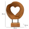 Scultura Hasi In Teak Ric. cm 20x10x28 (pezzi Unici - Non Ripiani In Serie)