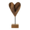 Scultura Cuore In Teak Ric. cm 15x10x35 (pezzi Unici - Non Ripiani In Serie)